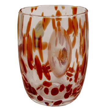Lolipop Glass in Murano glass, red 