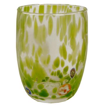 Lolipop Glass in Murano glass, grass green