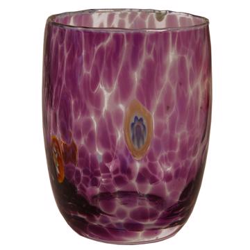 Lolipop Glass in Murano glass, purple