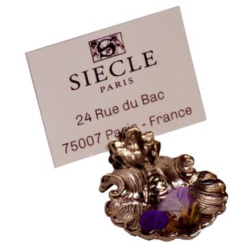 Porte carte Coquille en métal argenté ou doré, argent [4]