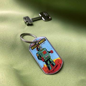 Robot key ring in Resin and Aluminum