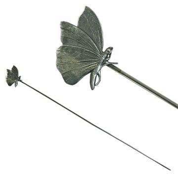 Décorations de Fleur en cuivre argenté, argent, papillon