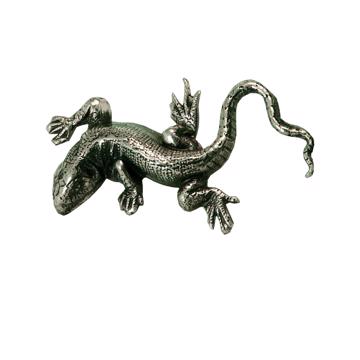 Pin's Lézard en cuivre doré, argent [2]