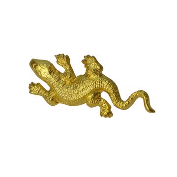 Pin's Lézard en cuivre doré, or mat