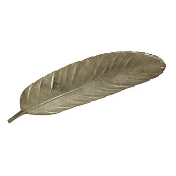 Plume estampée en métal argenté ou doré, argent, 18 cm [3]