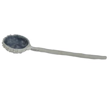 Cuillère Oursin en porcelaine façonnée, bleu gris