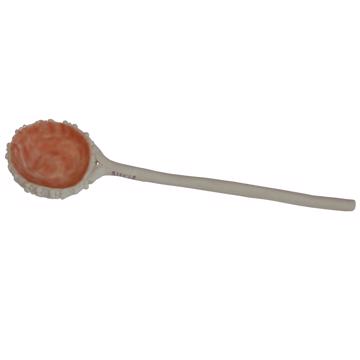 Cuillère Oursin en porcelaine façonnée, rose clair