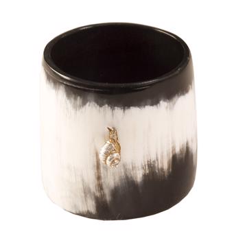 Ronds de Serviette en Corne et Crampon, argent, escargot