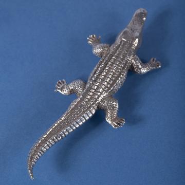 Crocodile salt and pepper shaker in silver or gold plated, silver [2]
