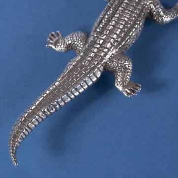 Crocodile salt and pepper shaker in silver or gold plated, silver [3]
