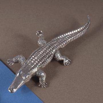 Crocodile salt and pepper shaker in silver or gold plated, silver [1]