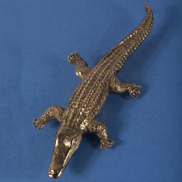 Crocodile salt and pepper shaker in silver or gold plated, gold [1]