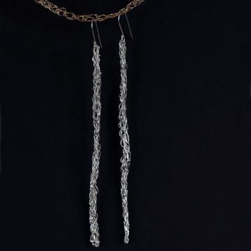 Boucles d'oreilles Baton, argent, grande  [1]
