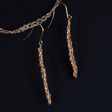 Boucles d'oreilles Baton, or, courte