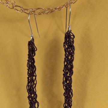 Boucles d'oreilles Baton, violet, grande  [3]