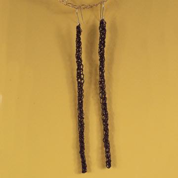 Boucles d'oreilles Baton, violet, grande  [1]