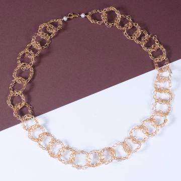 Collier Anneau en plaqué Or, or [2]