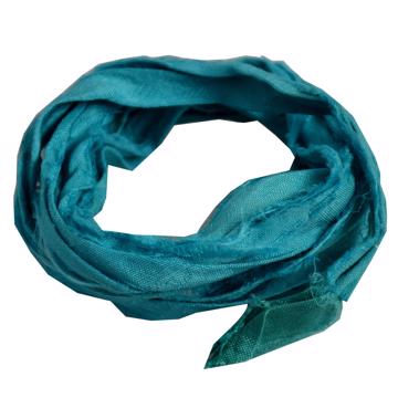Lien en Soie Sari, aqua