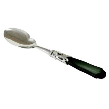 Cuillère à sauce individuelle Saba en argent et résine, noir mat [3]