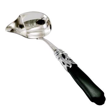 Cuillère à sauce gras maigre Saba en argent et résine
