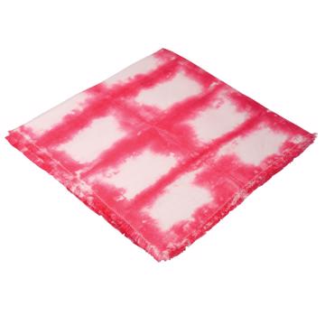 Shibori Napkin in Linen, strong pink