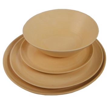 Service Crato en faïence tournée, coquille d'œuf, set de 4