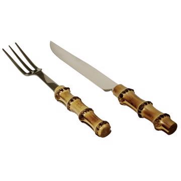 Bamboo carving set in stainless steel