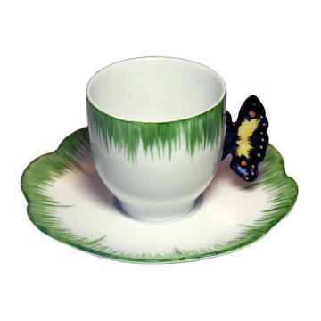 Tea or coffee cup form the Butterfly set, black, coffee cup