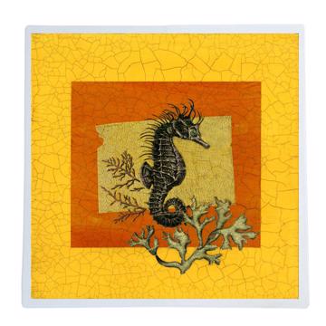 Aquarius, Chromo placemats in laminated paper, yellow