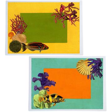 Caribbean, Chromo placemats in laminated paper