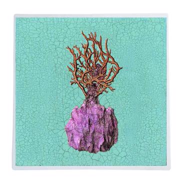 Red and Yellow Coral, Chromo placemats in laminated paper, red orange, coral 3 [1]