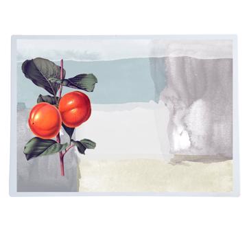 Fruits, Sets de Table Chromo Plastifié, bleu gris, fruit 11 [1]