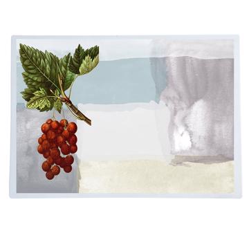Fruits, Sets de Table Chromo Plastifié, bleu gris, fruit 8 [1]