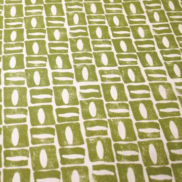 Eye placemat in linen, peridot green [2]