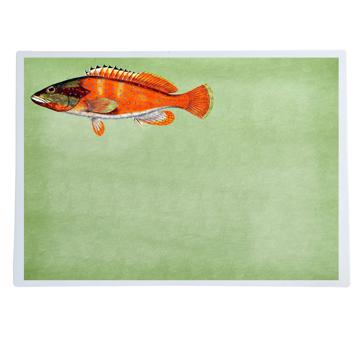 Poissons et Coquillages, Sets de Table Chromo Plastifié, vert clair, poisson 2 [1]