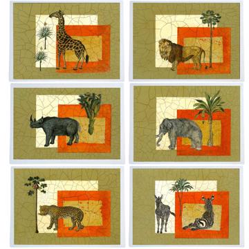 Safari, Chromo placemats in laminated paper