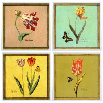 Tulips, Chromo placemats in laminated paper