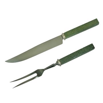 Service à découper Galuchat, vert foncé, gibier [5]