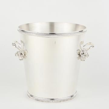 Seau à champagne Roses en métal argenté, argent [4]