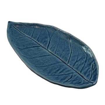 Lemon leaf in earthenware, french blue
