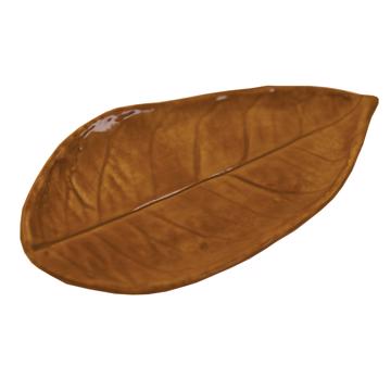 Lemon leaf in earthenware, brown [3]