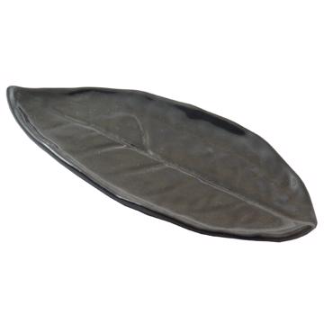 Lemon leaf in earthenware, black