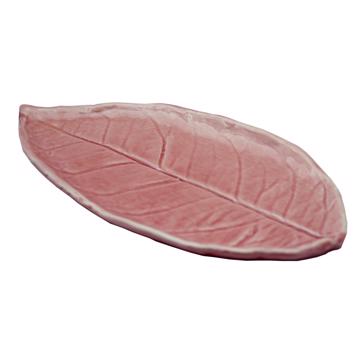 Lemon leaf in earthenware, light pink
