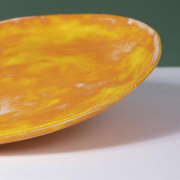 Assiettes Alagoa en faïence estampée, orange vif, 19 cm diam. [2]