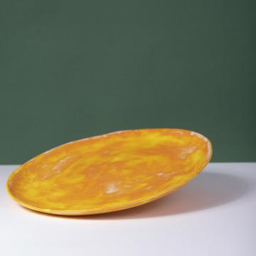 Assiettes Alagoa en faïence estampée, orange vif, 19 cm diam. [1]