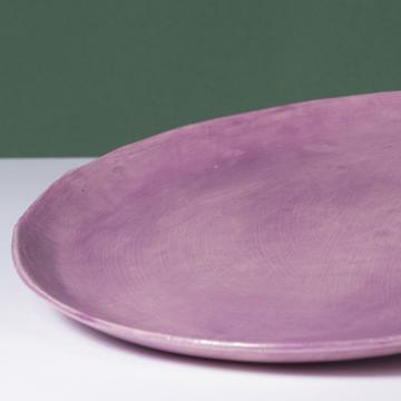 Assiettes Alagoa en faïence estampée, mauve, 19 cm diam. [2]