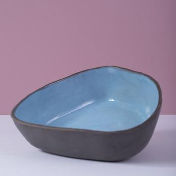 Black Stone table service in sandstone, light blue, deep plate [1]