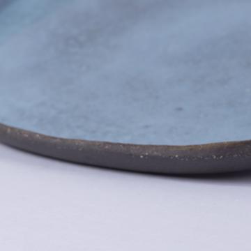Service Black Stone en grès, bleu clair, pain [3]