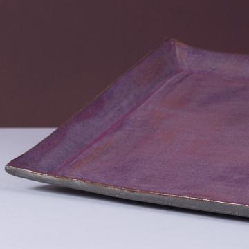 Black Stone table service in sandstone, violet, rectangle [2]