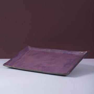 Black Stone table service in sandstone, violet, rectangle [1]
